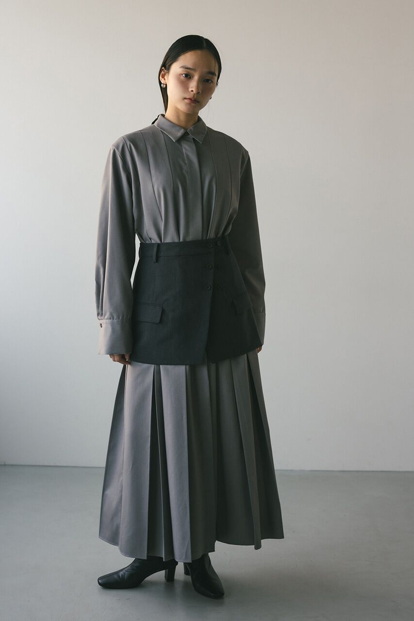 STYLEMIXER「ワイドプリーツシャツワンピース」|ワンピース|