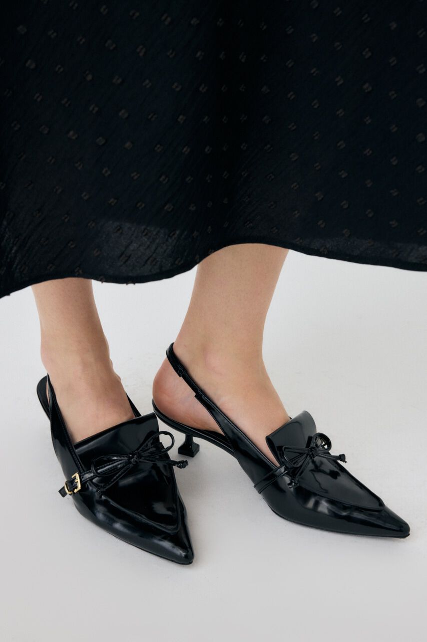 MOUSSY「RIBBON LOAFER パンプス」|サンダル|BLK