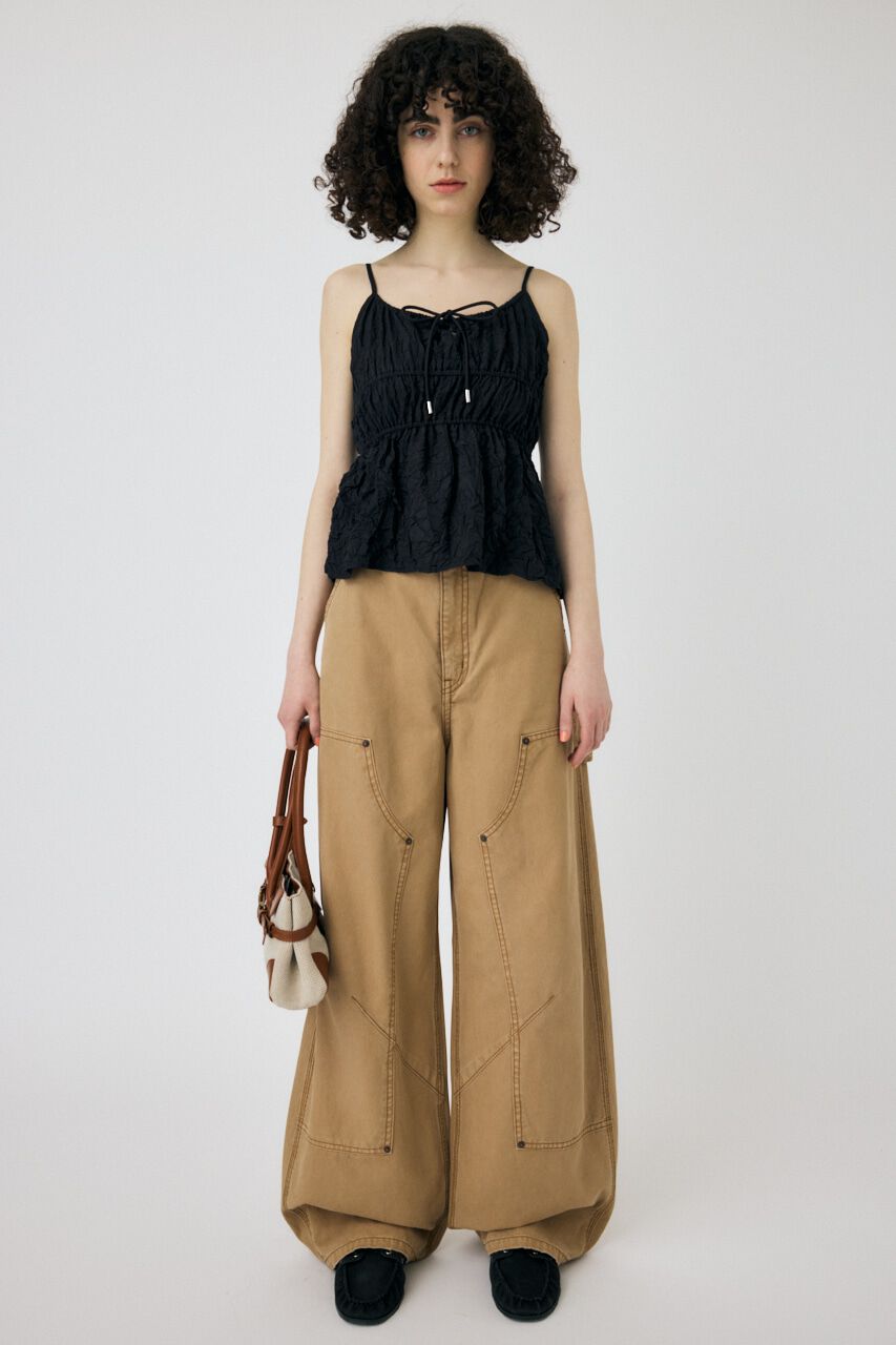 MOUSSY「CRINKLED サテンキャミ」|キャミソール|