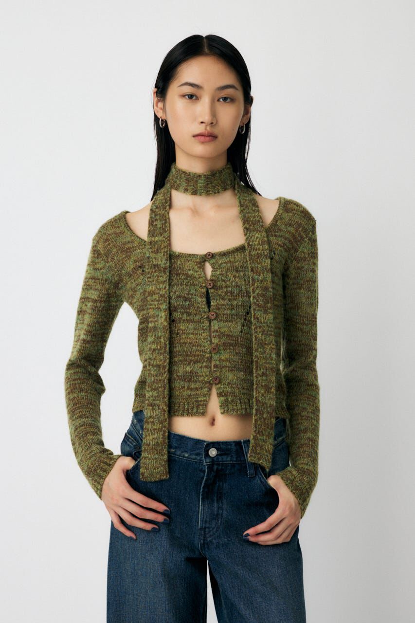 MOUSSY「MIX YARN KNIT トップス」|ニット・セーター|KHA