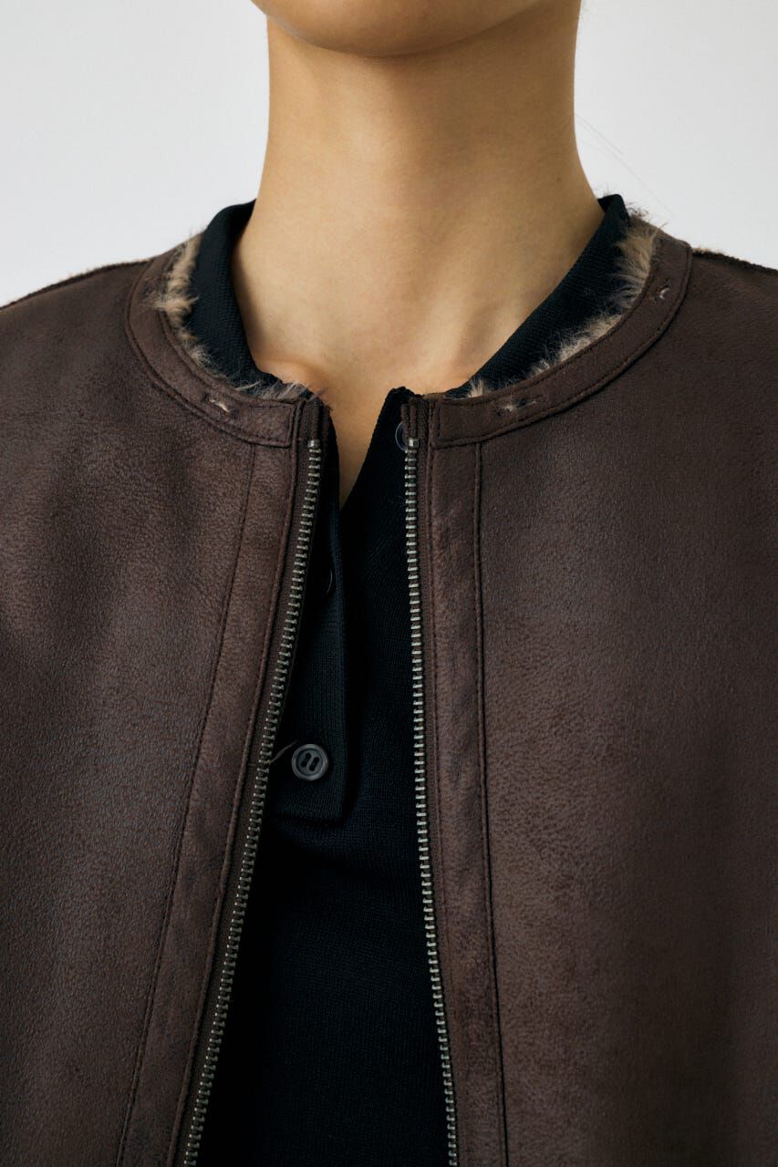 MOUSSY「REVER FAUX ファーコート」|ブルゾン・スタジャン|