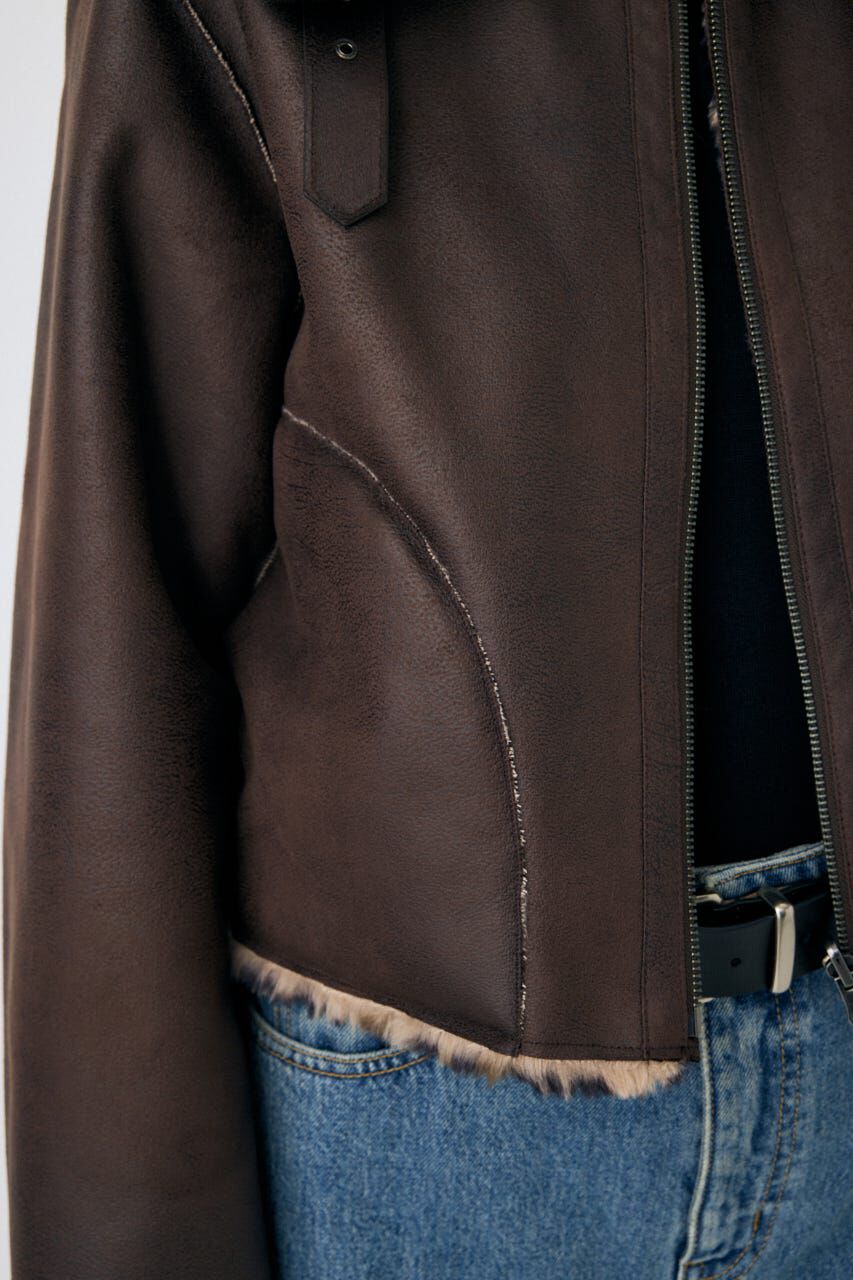 MOUSSY「REVER FAUX ファーコート」|ブルゾン・スタジャン|