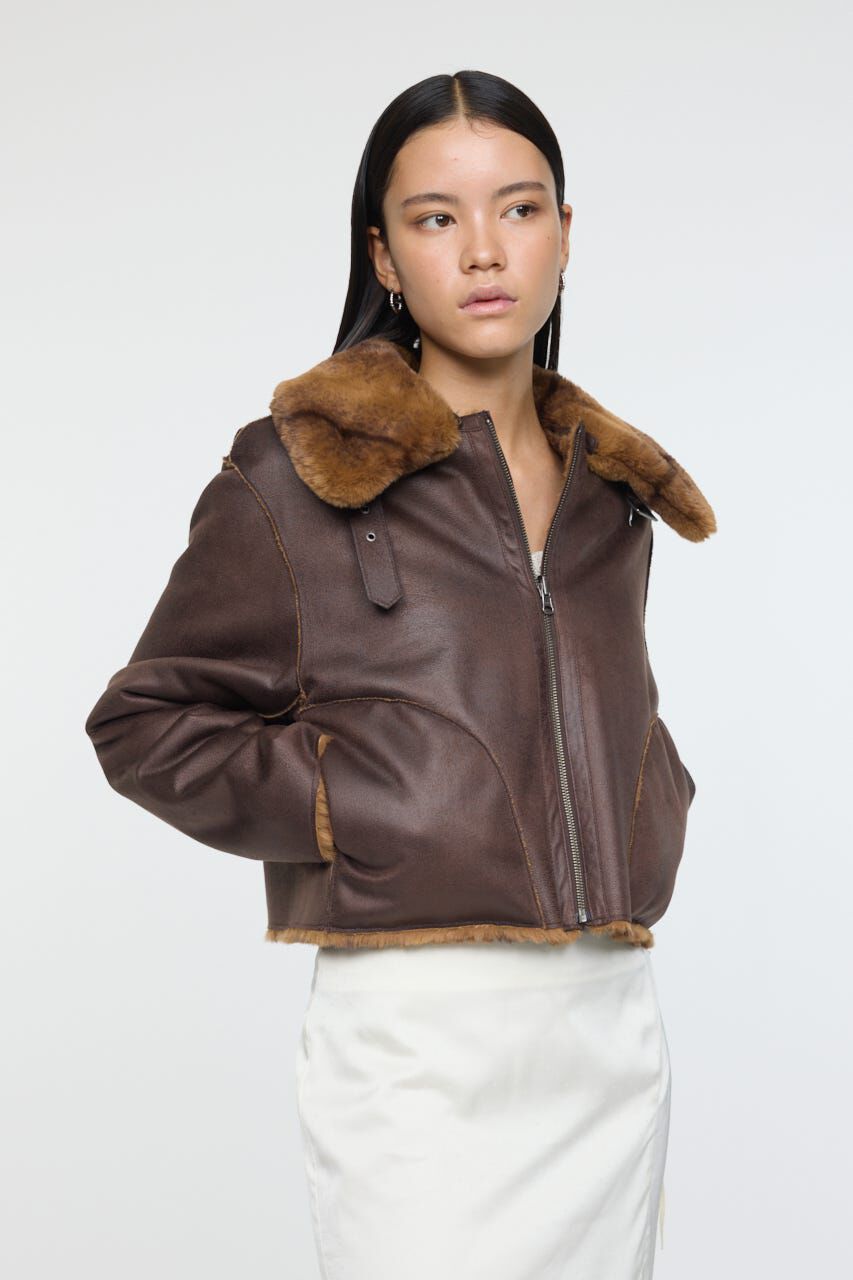 MOUSSY「REVER FAUX ファーコート」|ブルゾン・スタジャン|