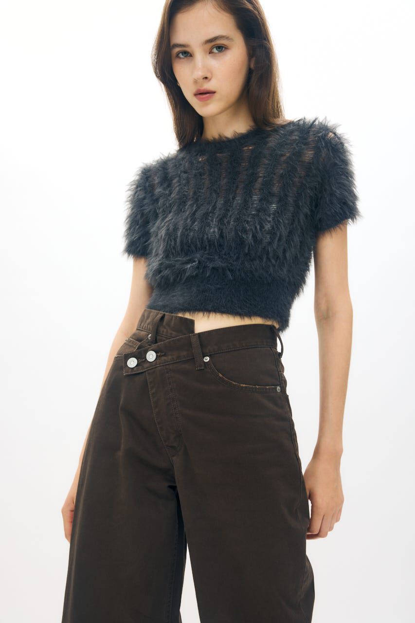 MOUSSY「SHEER SHAGGY ニット」|ニット・セーター|