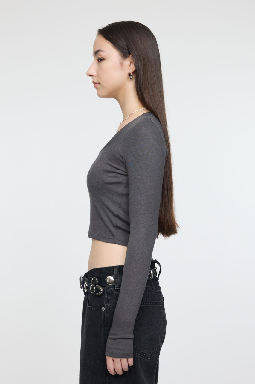 MOUSSY「SCOOP NECK ロングスリーブ TEE」|Tシャツ・カットソー|