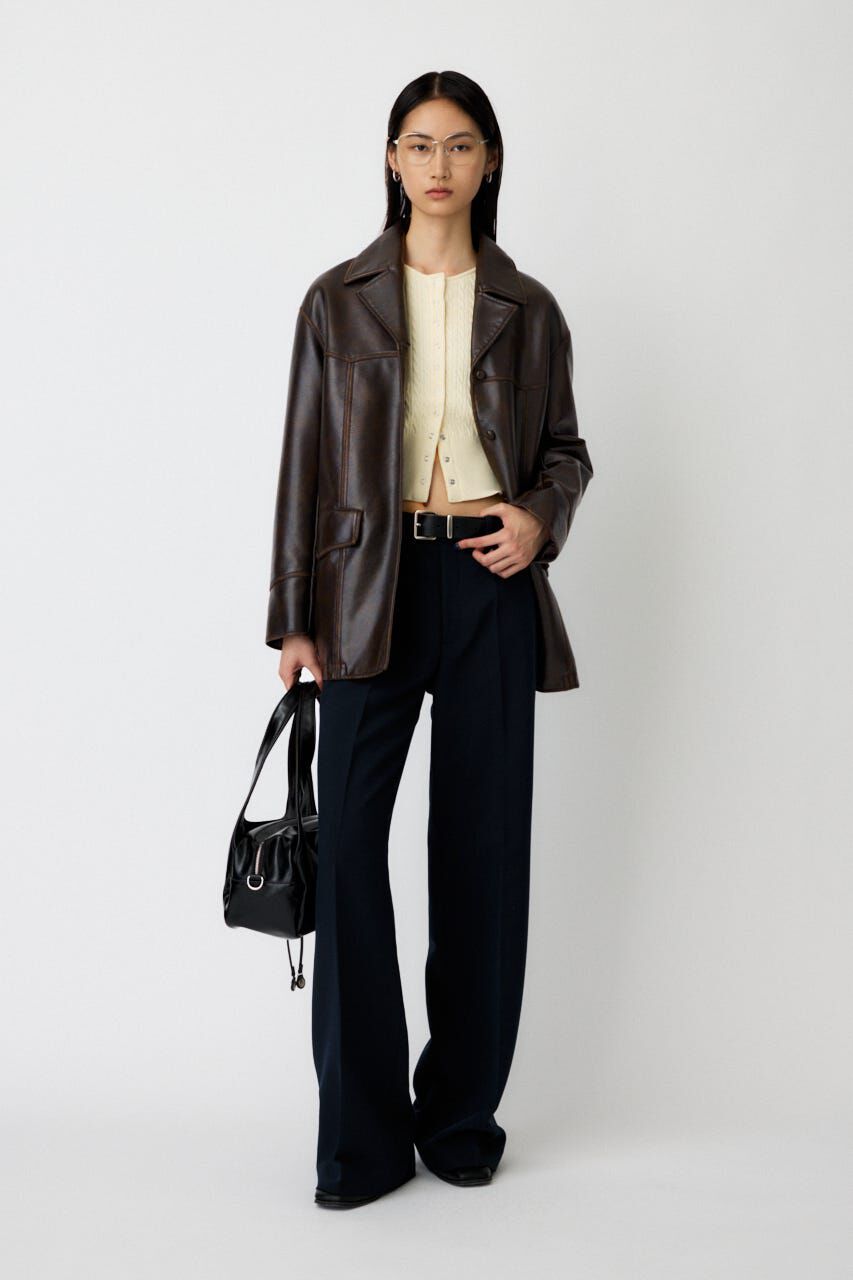 MOUSSY「F/LEATHER 70s HALF コート」|その他|