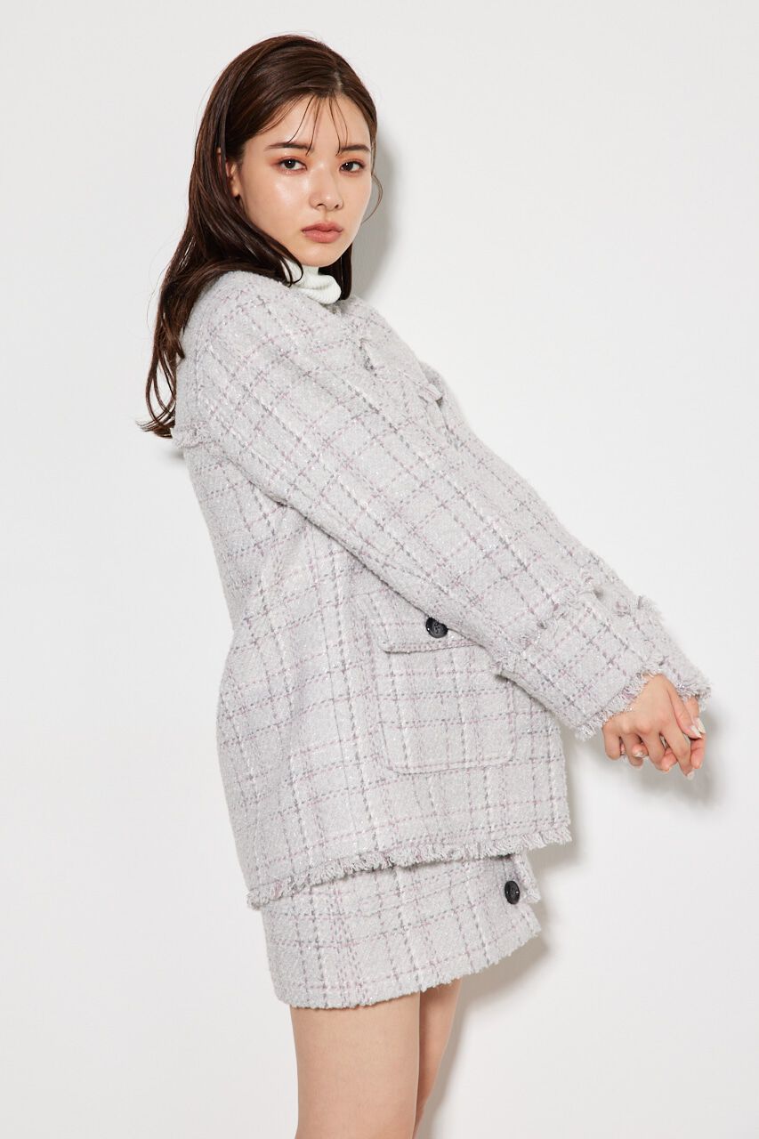 rienda「ノーカラーツイードウールMIX CT」|その他|