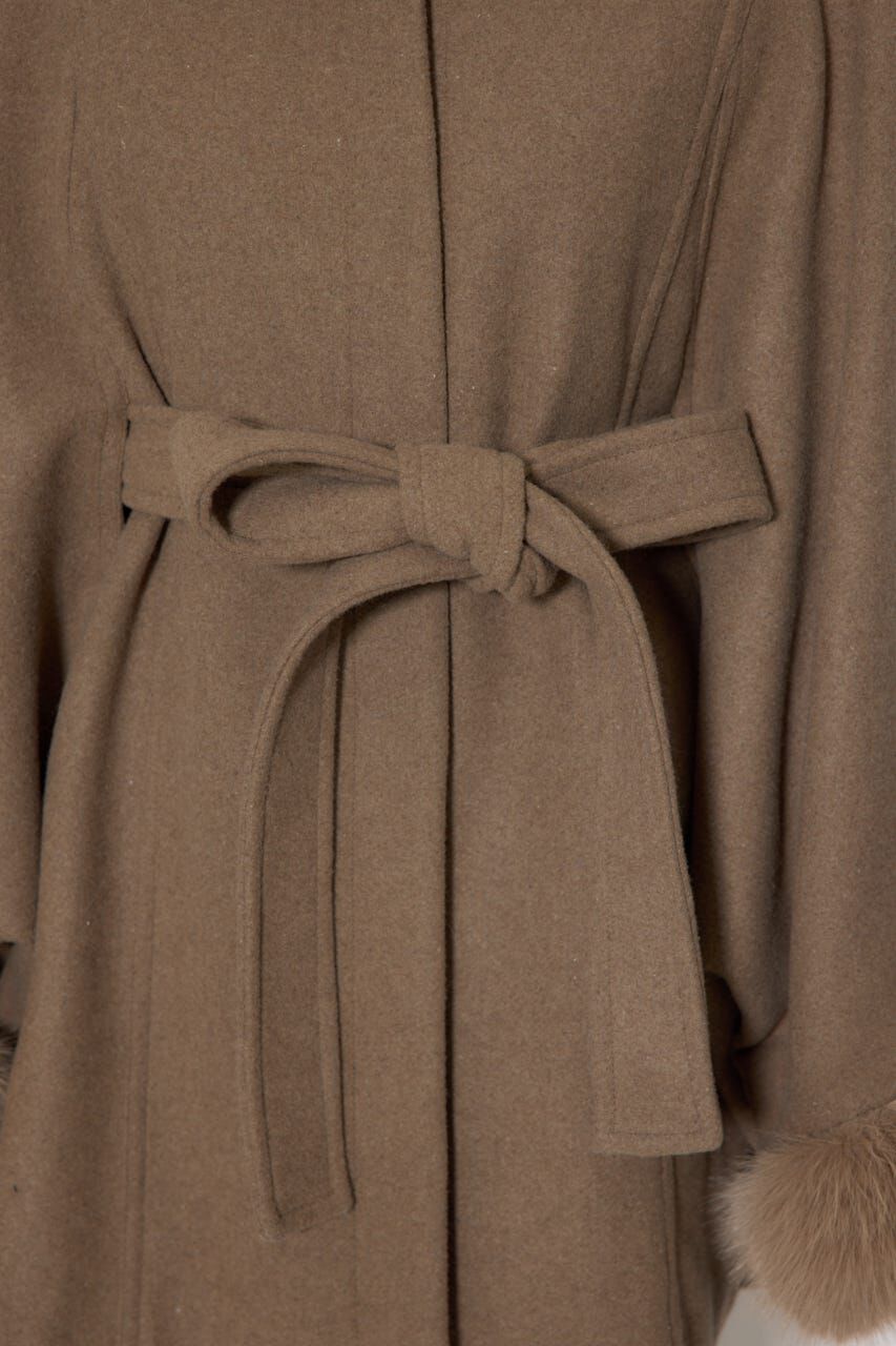 rienda「ウールMIXフードポンチョコート」|その他|