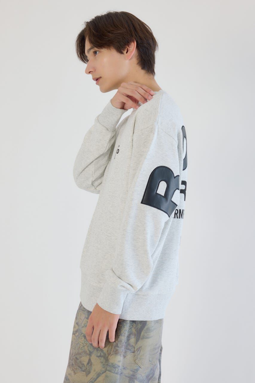 RODEO CROWNS「メンズフェイクレザーパッチスウェット」|パーカー|