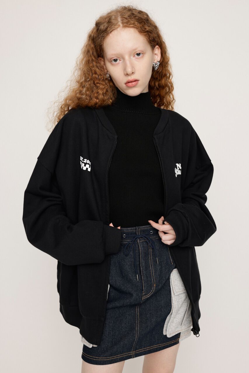 SLY「W FRONT LOGO ZIP UP スウェット」|Tシャツ・カットソー|