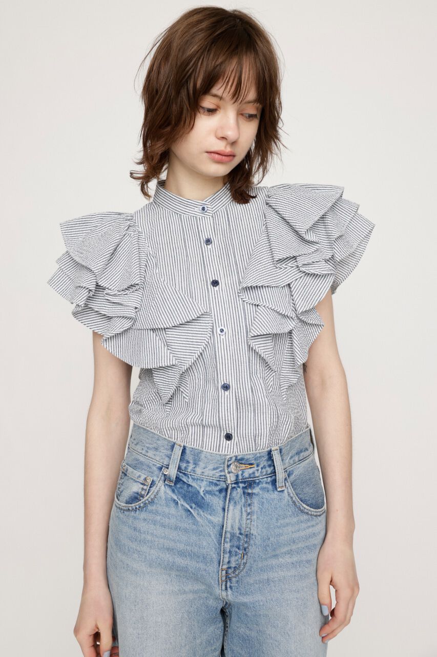 SLY「2WAY SEERSUCKER FRILL ブラウス」|シャツ・ブラウス|Multi_1