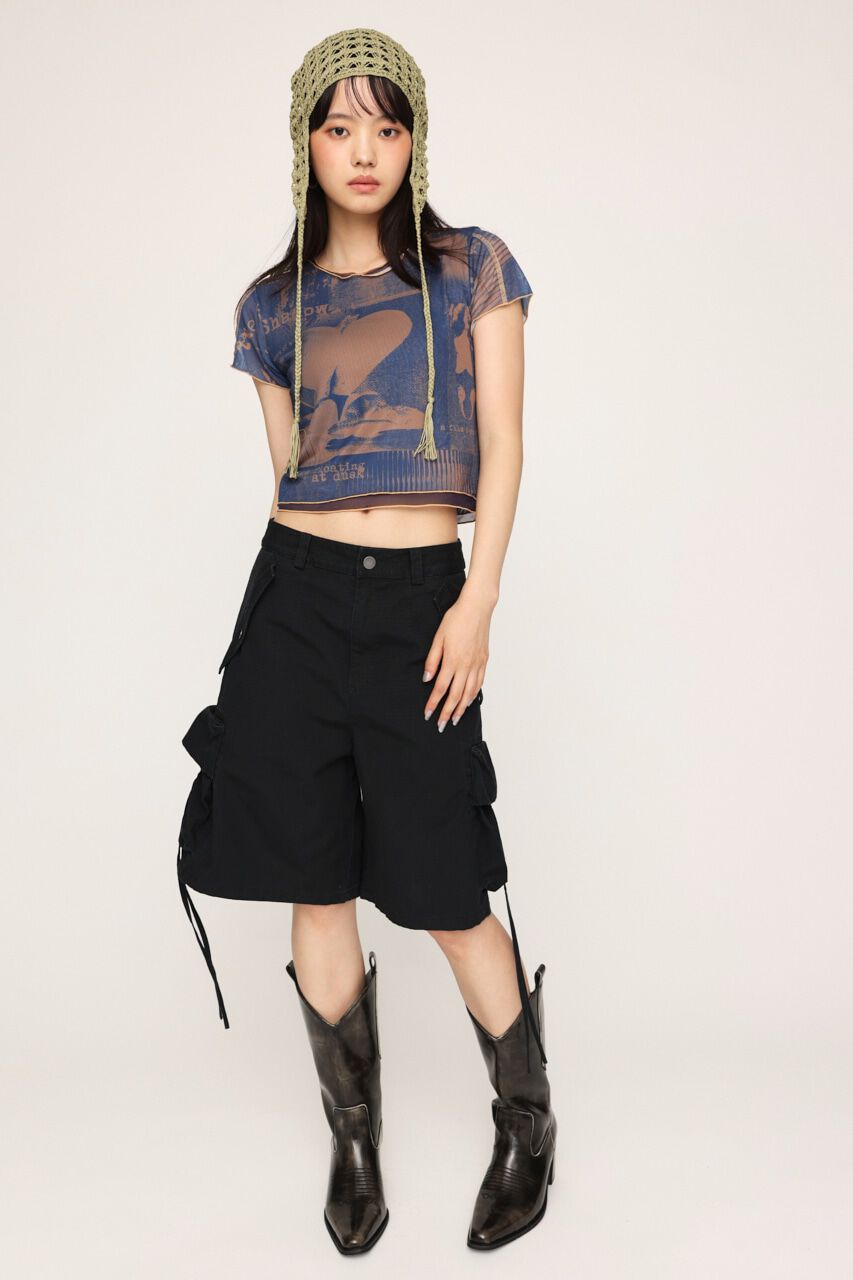 SLY「PRINTED SHEER トップス」|Tシャツ・カットソー|