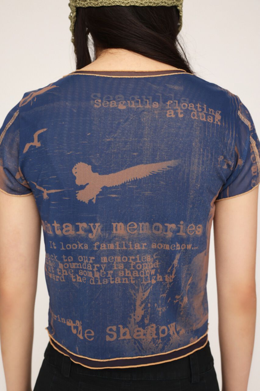 SLY「PRINTED SHEER トップス」|Tシャツ・カットソー|