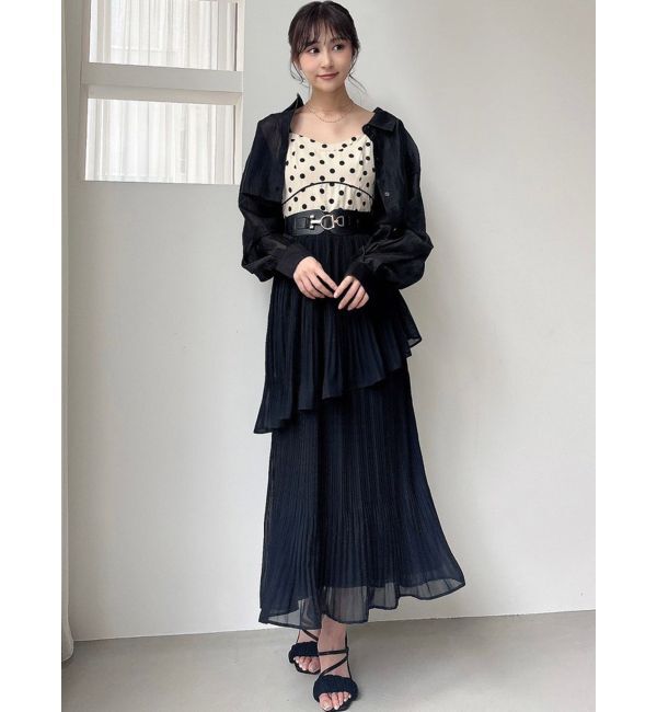 RESEXXY「シフォンプリーツキャミワンピース」|ワンピース|