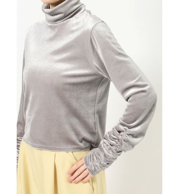 dazzlin「ベロアギャザーカットソー」|Tシャツ・カットソー|