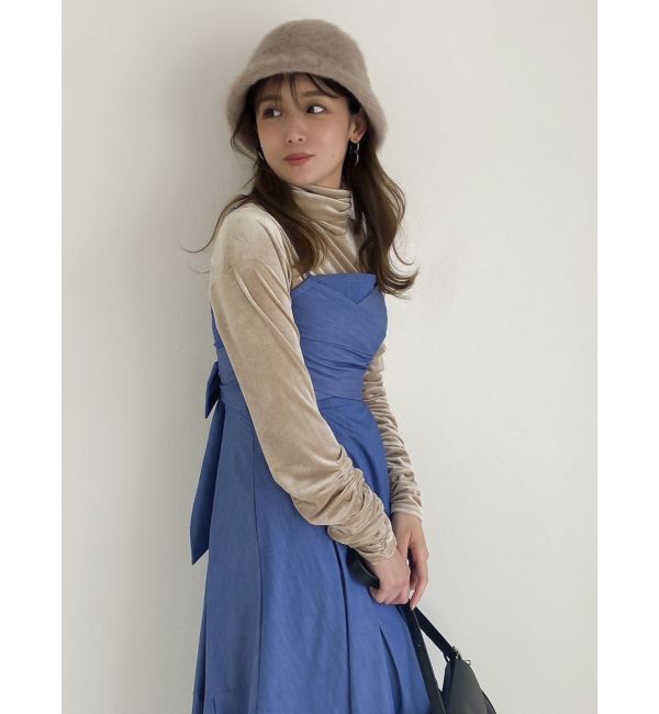 dazzlin「ベロアギャザーカットソー」|Tシャツ・カットソー|