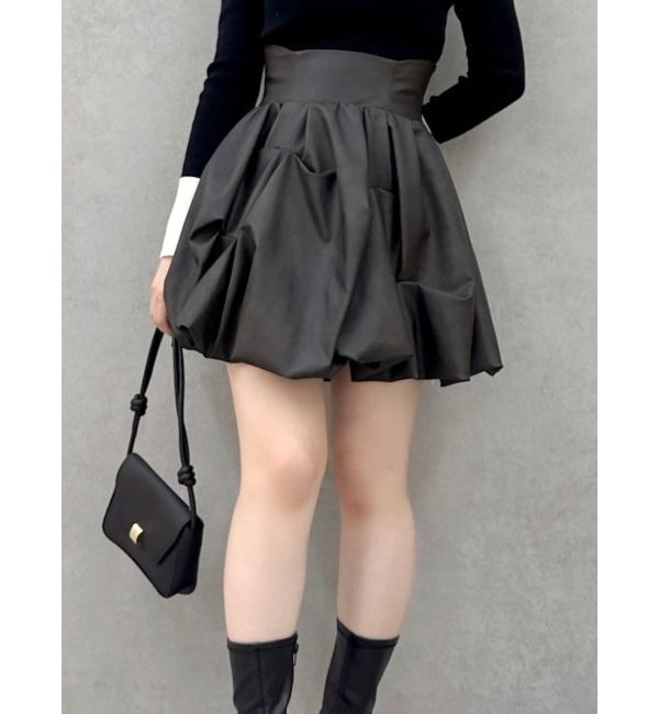 dazzlin「【再販売】バルーンミニスカート」|スカート|ダークブラウン