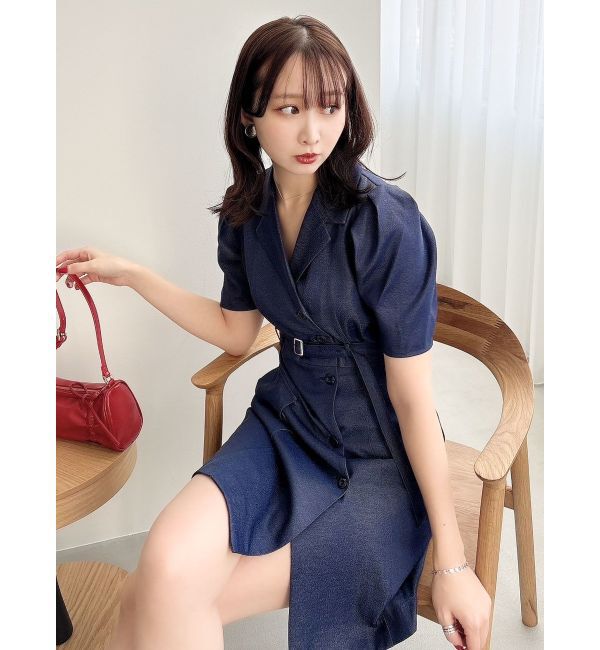 dazzlin「ストライプツイードミニワンピース」|ワンピース|