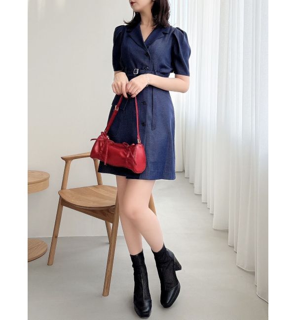 dazzlin「ストライプツイードミニワンピース」|ワンピース|