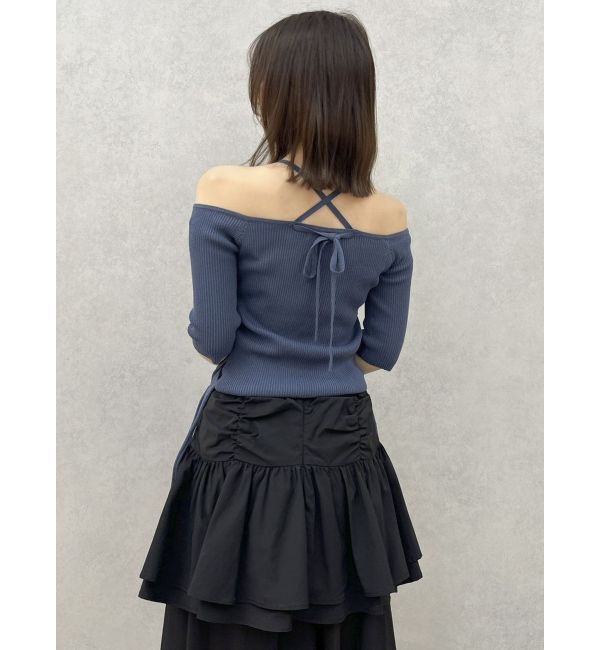 dazzlin「サイドクロスオープンボレロニット」|ニット・セーター|