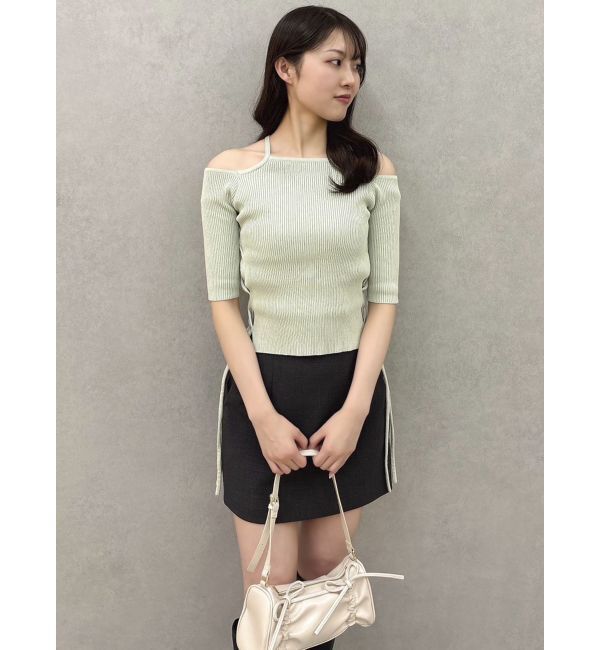 dazzlin「サイドクロスオープンボレロニット」|ニット・セーター|