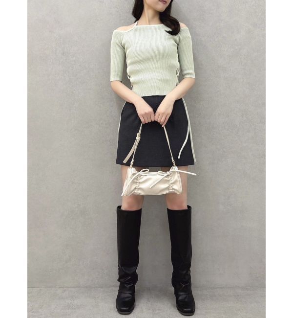 dazzlin「サイドクロスオープンボレロニット」|ニット・セーター|