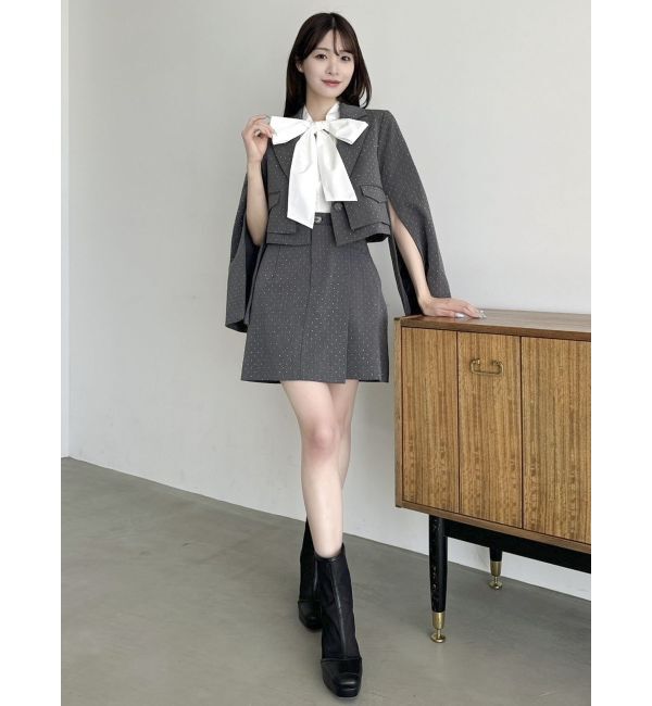 dazzlin「ペプラムタックボウタイブラウス」|シャツ・ブラウス|