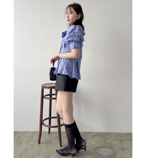 dazzlin「ペプラムタックボウタイブラウス」|シャツ・ブラウス|