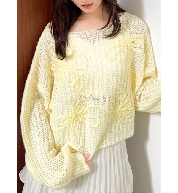 dazzlin「モヘアライクルーズニット」|ニット・セーター|イエロー