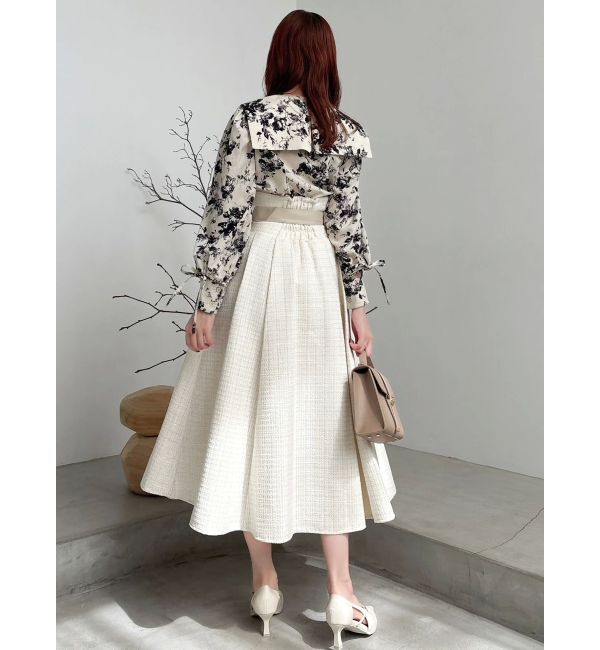 dazzlin「【WEB限定カラーあり】サイドタックベルトフレアスカート」|スカート|