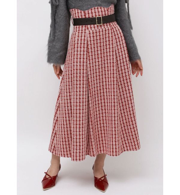 dazzlin「【WEB限定カラーあり】サイドタックベルトフレアスカート」|スカート|