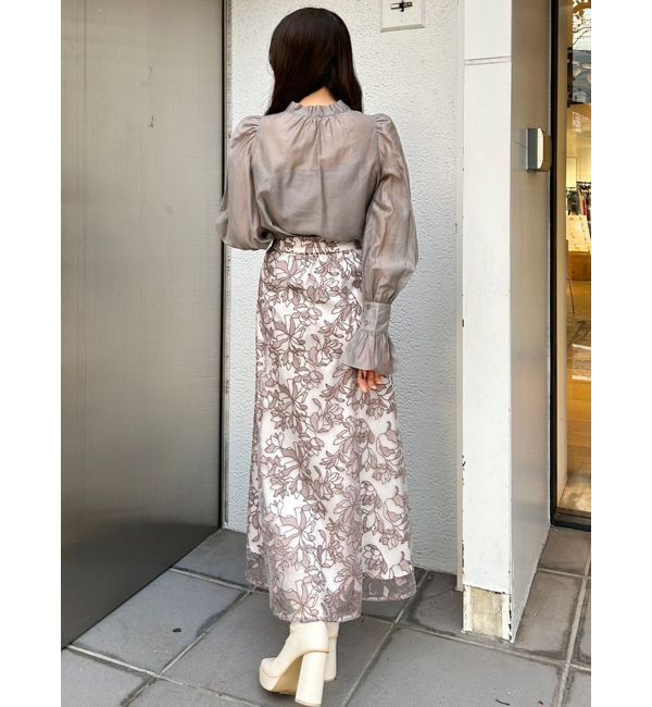 MERCURYDUO「メロンチュールエンブロイダリースカート」|スカート|