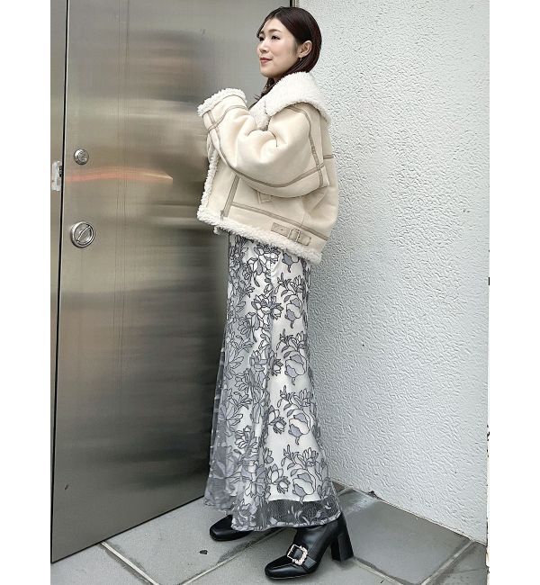 MERCURYDUO「メロンチュールエンブロイダリースカート」|スカート|