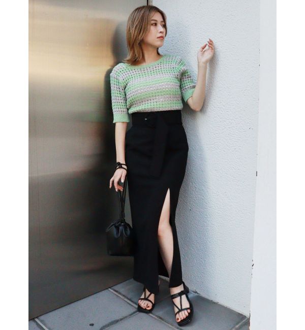 MURUA「ディープスリットペンシルスカート」|スカート|