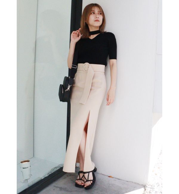 MURUA「ディープスリットペンシルスカート」|スカート|