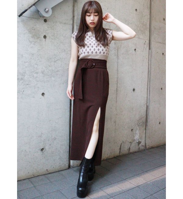 MURUA「ディープスリットペンシルスカート」|スカート|