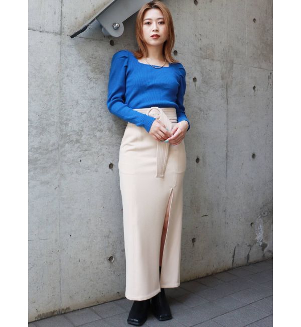 MURUA「ディープスリットペンシルスカート」|スカート|