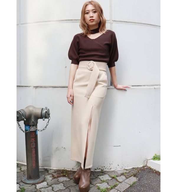 MURUA「ディープスリットペンシルスカート」|スカート|
