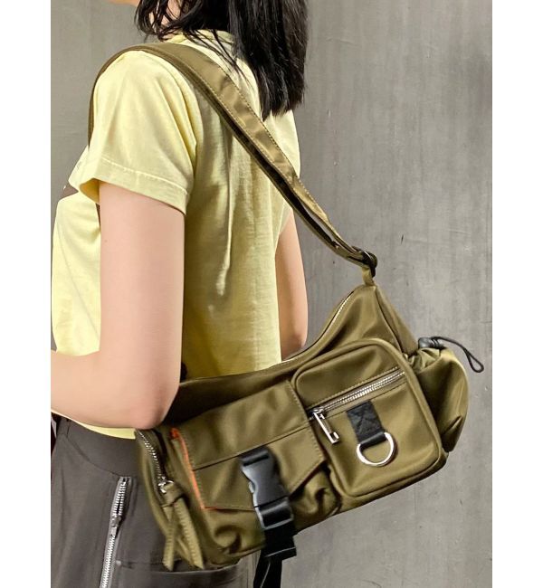 MURUA「メニーポケットショルダーバッグ【WEB限定】」|ショルダー・メッセンジャー|カーキ