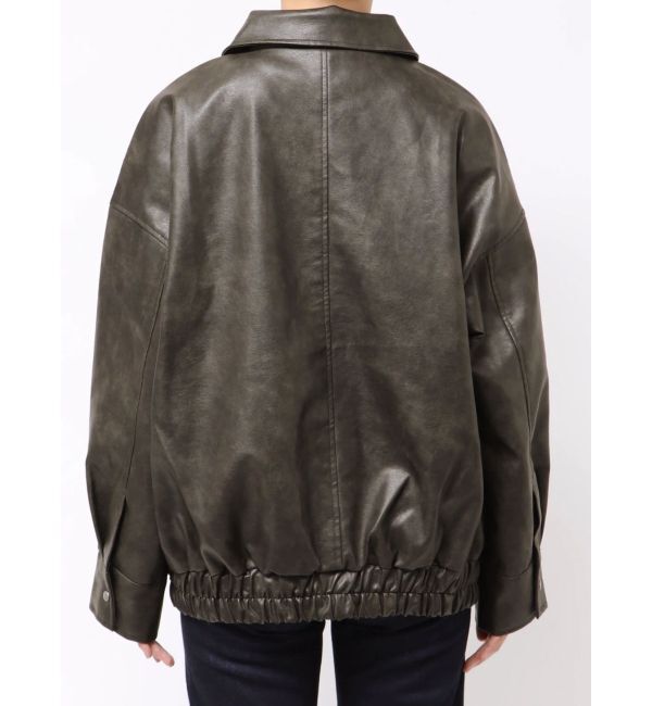 MURUA「ヴィンテージフェイクレザーブルゾン」|ブルゾン・スタジャン|