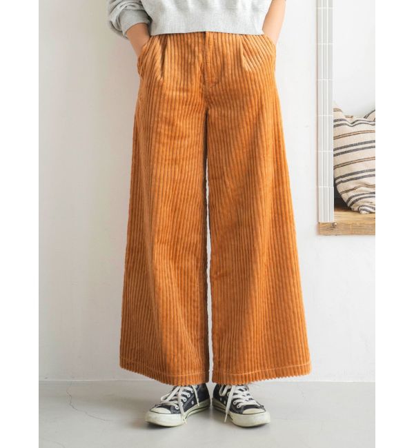 Ungrid「コーデュロイワイドパンツ」|その他|オレンジ