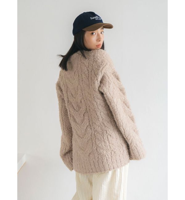 Ungrid「ビッグシルエットルーズケーブルニット」|ニット・セーター|