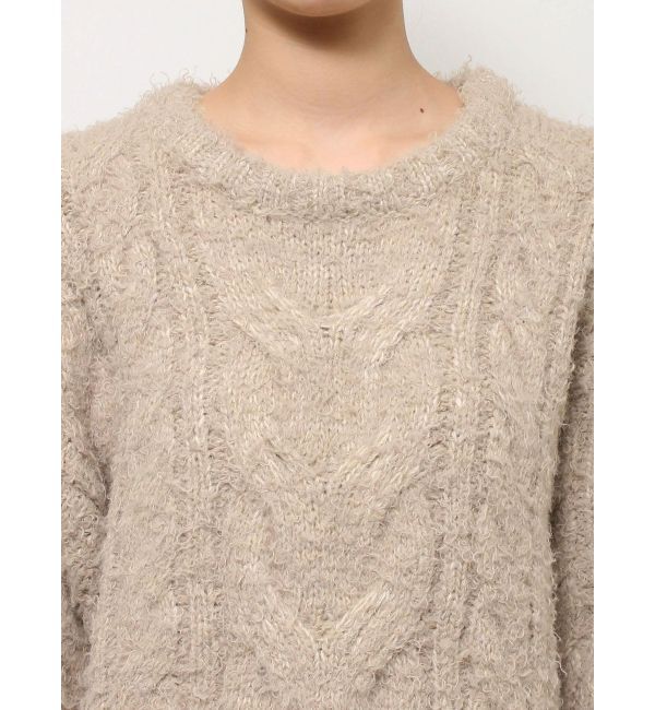 Ungrid「ビッグシルエットルーズケーブルニット」|ニット・セーター|