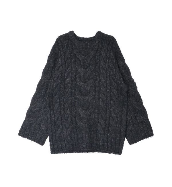 Ungrid「ビッグシルエットルーズケーブルニット」|ニット・セーター|