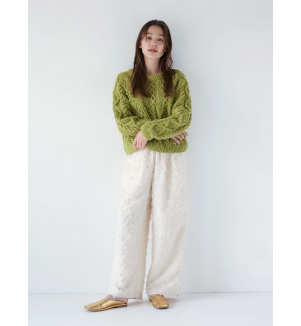 Ungrid「パッチワークケーブルルーズニット」|ニット・セーター|