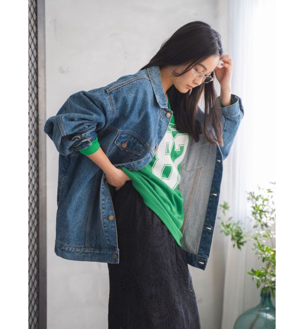 Ungrid「ビッグシルエットデニムジャケット」|ブルゾン・スタジャン|