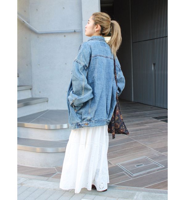 Ungrid「ビッグシルエットデニムジャケット」|ブルゾン・スタジャン|