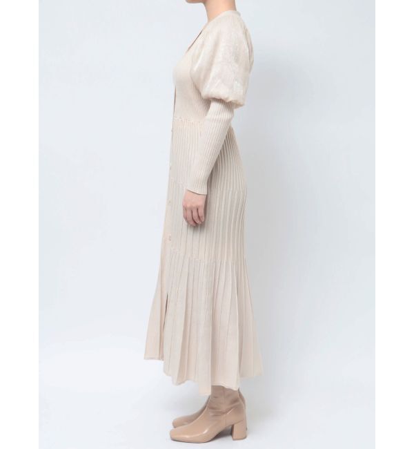 LAGUNAMOON「プリーツニットコンビワンピース」|ワンピース|