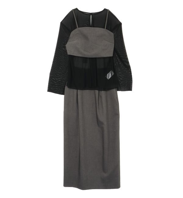 LAGUNAMOON「LADYシアーレイヤードセットアップドレス」|ドレス|