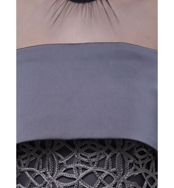 LAGUNAMOON「LADYレザーライクレースIラインドレス」|ドレス|